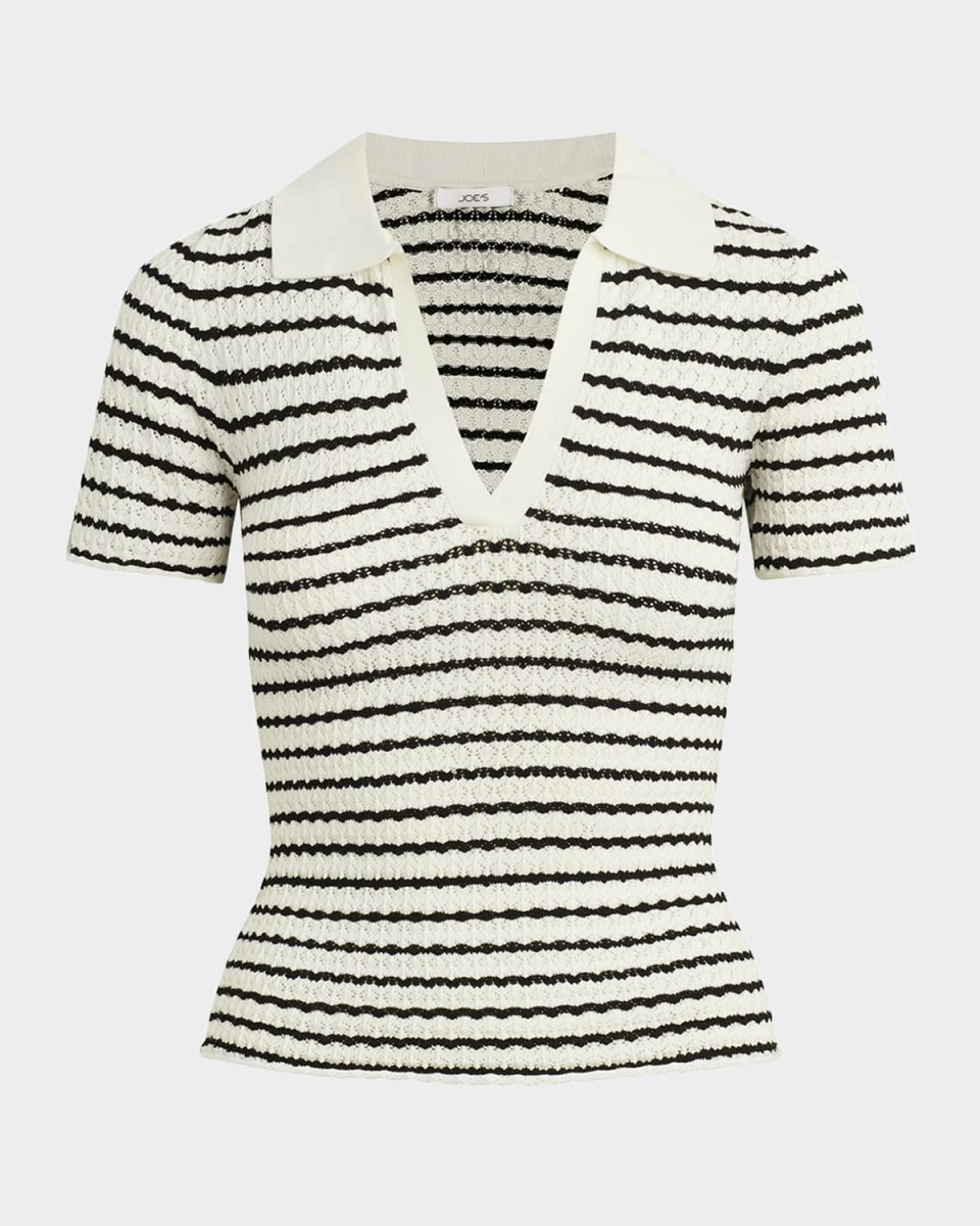 The Jess Pointelle Polo Shirt